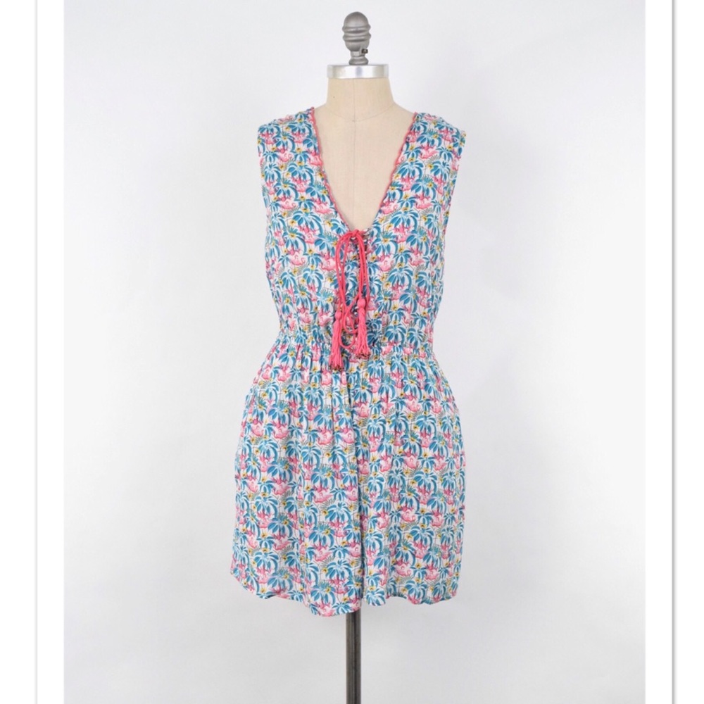 Topshop ditsy floral open-back romper